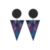 TALITA LONDON Space Circus Earrings - Blue Check