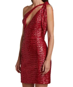 Christian Cowan Sequinned One Shoulder Mini Dress