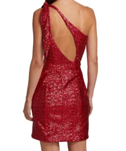 Christian Cowan Sequinned One Shoulder Mini Dress