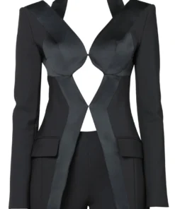 Area Braided Patchwork Tailored Blazer