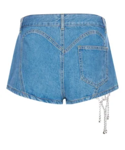 Area Crystal Crochet Cutout Hot Short