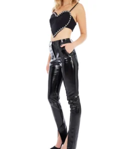 Area Crystal Trim Heart Top