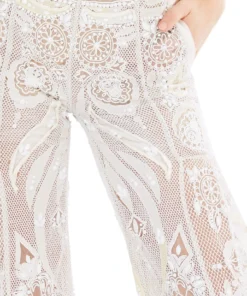 Annie's Archive Emilio Pucci White Embroidered Pants