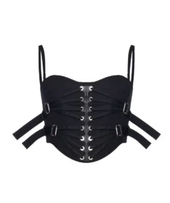 Dion Lee Laced Slider Bustier-Black