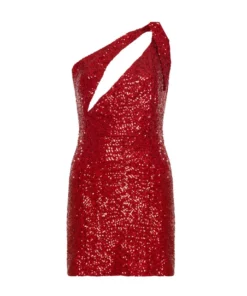 Christian Cowan Sequinned One Shoulder Mini Dress