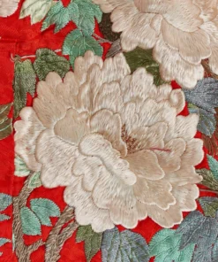 Annie's Archive 1930s Japanese Red Silk Kimono With Sash