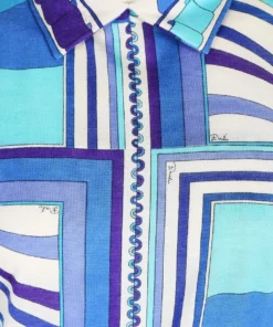 Annie's Archive 1960s Pucci Wool Jersey Blue Printed Summer Dress