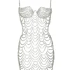 Area Scalloped Crystal Dress