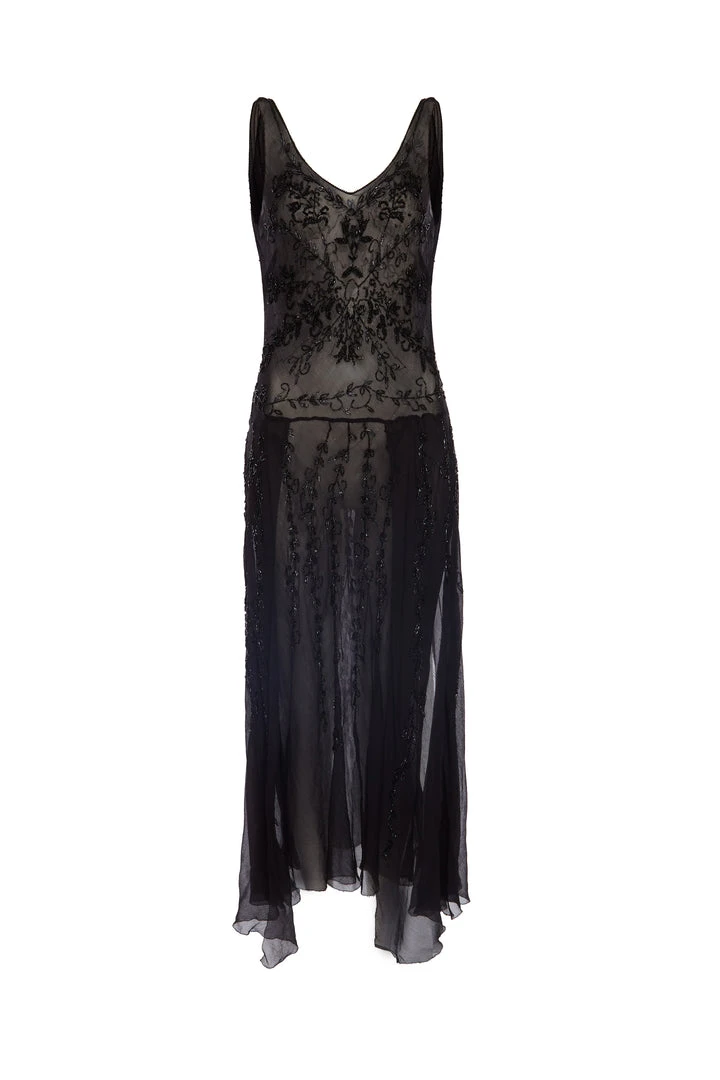 Annie's Archive 1930's Beaded Chiffon Gown 3 Annie's Archive 1930's Beaded Chiffon Gown