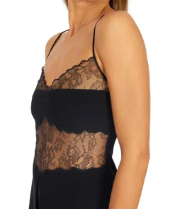 Giambattista Vali Knit Mini Dress With Lace Chantilly Inlay