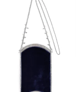 Mae Cassidy Velvet Pearl Cocktail Midnight Blue Phone Bag