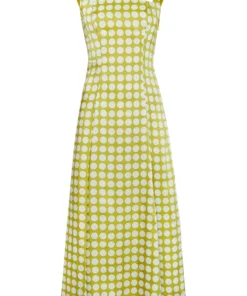 De La Vali Bandana Green Polka Dress