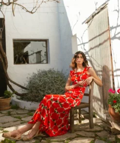 De La Vali Bandana Pink Rose Dress