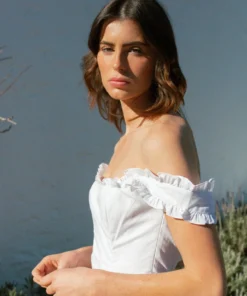 De La Vali Bandana White Mini Dress