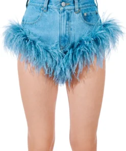 Area Feather Trim Hot Short