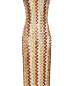 Annie's Archive Spring Summer 1969 Paco Rabanne Bronze Metal Discs Couture Evening Gown. Rent: £2,195