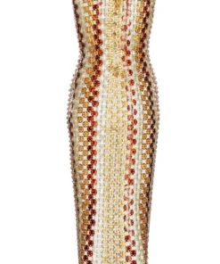 Annie's Archive Spring Summer 1969 Paco Rabanne Bronze Metal Discs Couture Evening Gown. Rent: £2,195