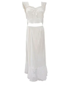 Annie's Archive 1940s White Two-Piece Slip Dress