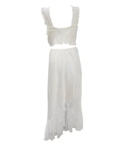 Annie's Archive 1940s White Two-Piece Slip Dress