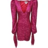 Christian Cowan Hot Pink Sequin Dress