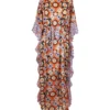 Temperley London Silk Crochet Print Kaftan