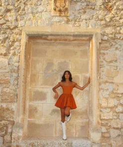 Silvia Astore Annie Dress - Rust