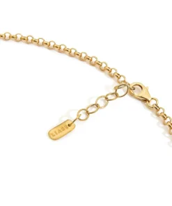 Liase Crown Shell Necklace With Blue Zircons