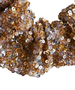 Ashish Metallic Silver And Gold Sequin Scrunchie