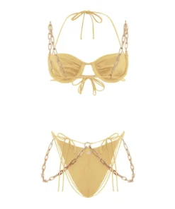 Dilara Findikoglu Belly Dance Bikini Top- Yellow