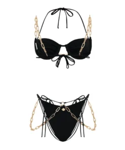 Dilara Findikoglu Belly Dance Bikini Top- Black