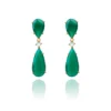 Opuline Isabella Green Onyx Earrings