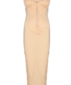 Annie's Archive 1990s Jean-Paul Gaultier Iconic "Cone Bust" Blush Peach Corset Dress. Rent: £100