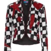 Annie's Archive 1980s Elle Singh For Escada Checkered Sequin Jacket With Red Stars