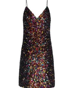 Ashish Black Multi Sequin Mini Dress