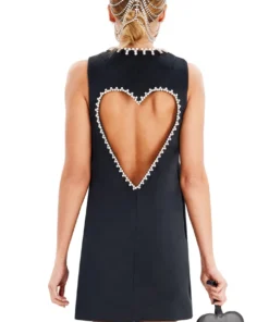 Area Open Heart Back Dress