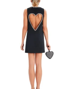 Area Open Heart Back Dress