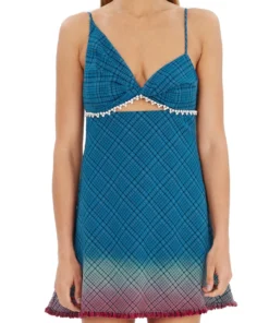 Area Twisted Cup Bias Mini Dress