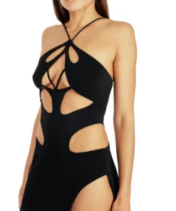 Monot Cut-Out Halterback Dress