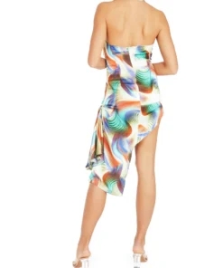 Kim Shui Qi Pao Mix Print Dress