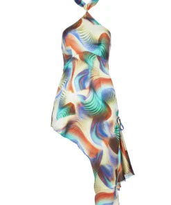 Kim Shui Qi Pao Mix Print Dress