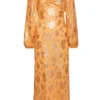 RIXO Gio Apricot Lily Dress