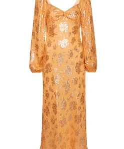 RIXO Gio Apricot Lily Dress