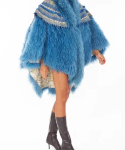 Annie's Archive 80's Zandra Rhodes Mongolian Fur Cape. Rent: £130/Day