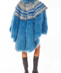 Annie's Archive 80's Zandra Rhodes Mongolian Fur Cape. Rent: £130/Day