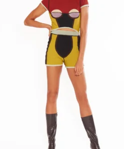 Annie's Archive 1980 - 1990s Jean Paul Gaultier Geometric Knitted Two-Piece. Rent: £90/Day