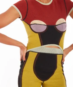 Annie's Archive 1980 - 1990s Jean Paul Gaultier Geometric Knitted Two-Piece. Rent: £90/Day