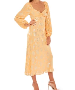 RIXO Gio Apricot Lily Dress