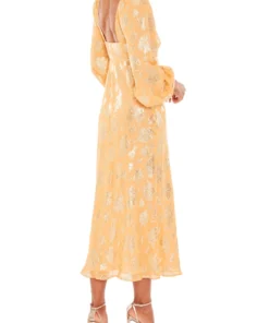 RIXO Gio Apricot Lily Dress