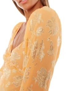 RIXO Gio Apricot Lily Dress