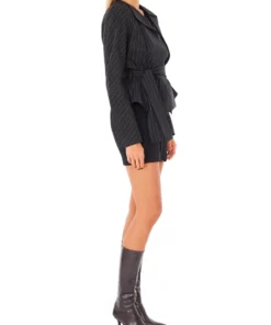 Annie's Archive 2000s Vivienne Westwood Black Striped Belted Jacket. Rent: £40/Day